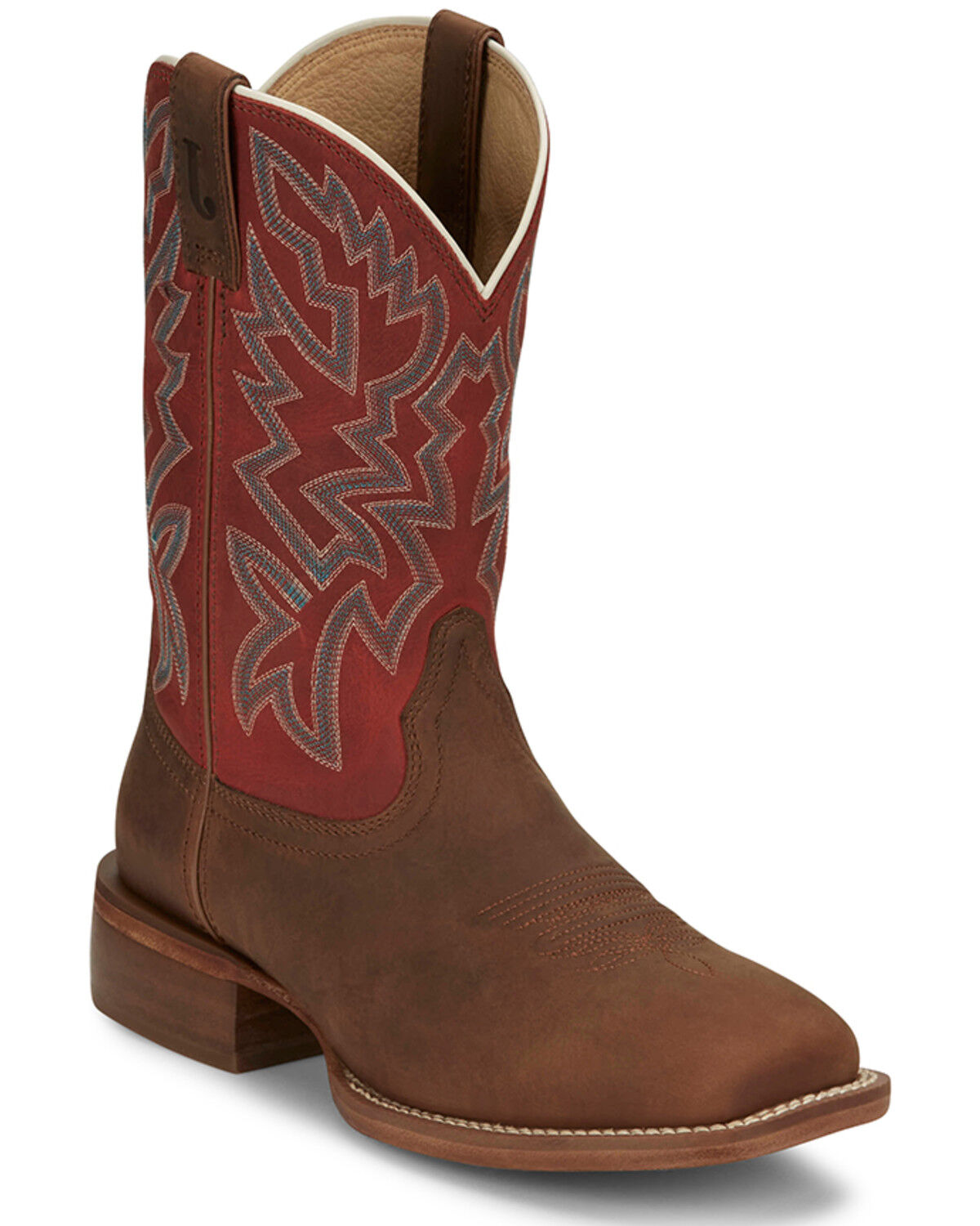 Image #1 - Justin Men's Jackpot Western Boots - Broad Square Toe, Brown, hi-res
