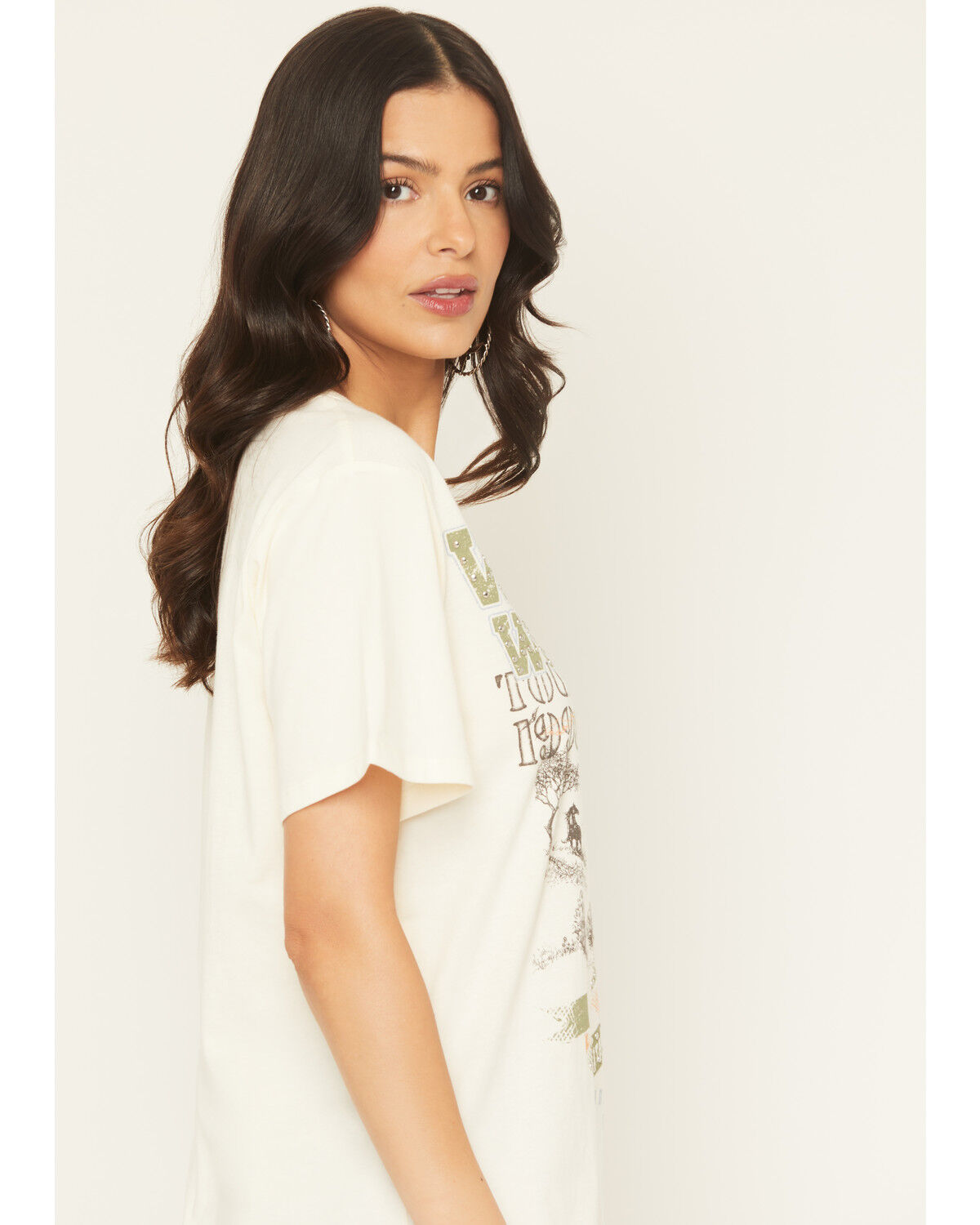 Image #2 - Idyllwind Women's Wild And Western Short Sleeve Graphic Tee, Cream, hi-res