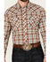 Image #3 - Wrangler Retro Men's Plaid Print Long Sleeve Snap Western Shirt, Brown, hi-res