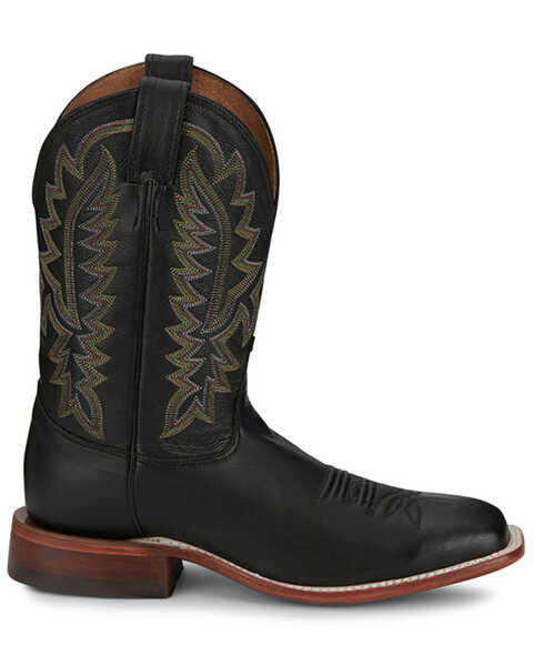 Image #2 - Justin Men's Poston Western Boots - Broad Square Toe , Black, hi-res