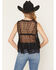 Image #4 - Originality Women's Lace Tie-Front Sleeveless Ruffle Top, Black, hi-res