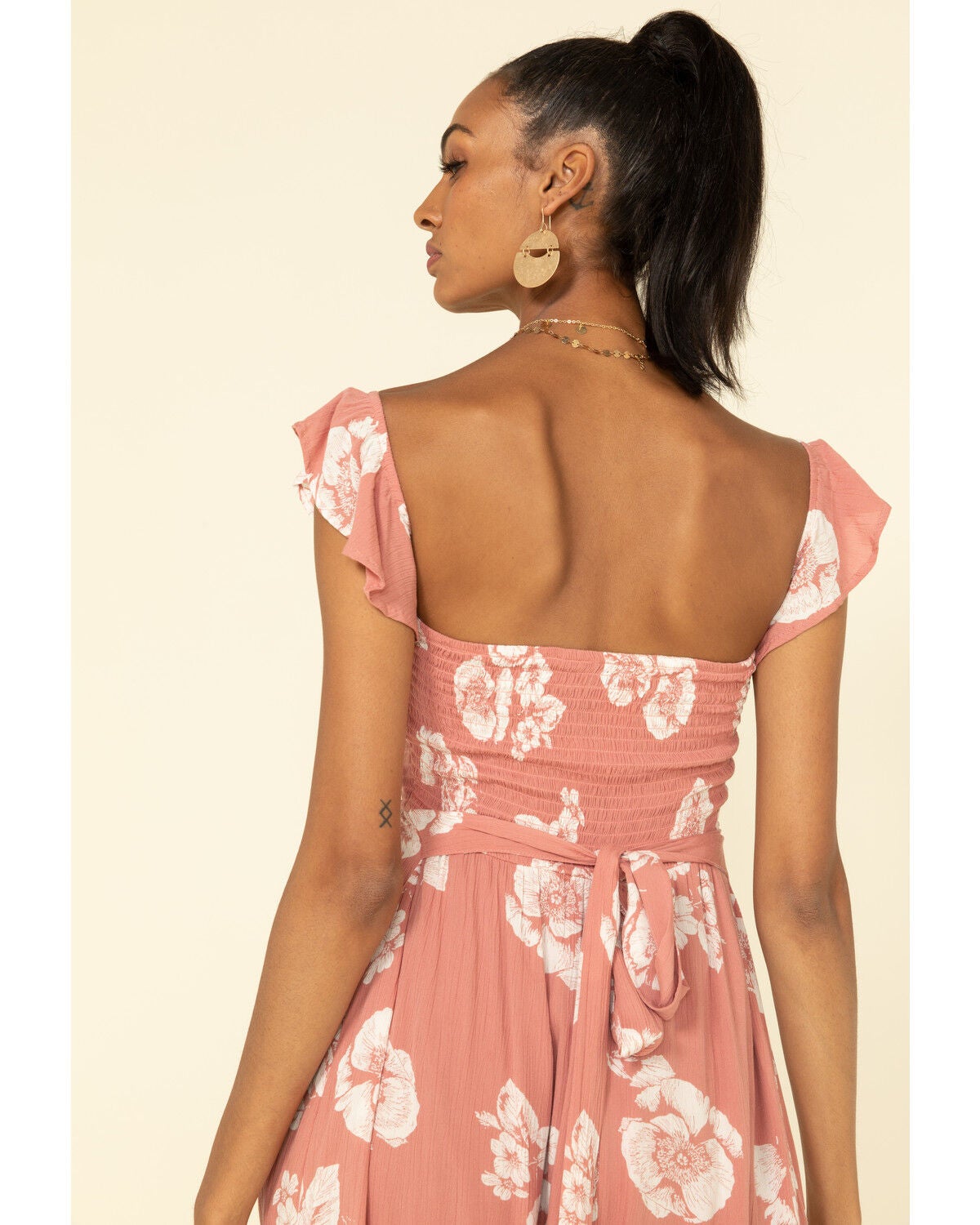 blush off the shoulder maxi dress