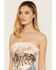 Image #4 - Cleo + Wolf Women's Running Horse Strapless Tie Top, Natural, hi-res