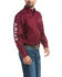 Image #1 - Ariat Men's Burgundy Team Logo Solid Twill Long Sleeve Western Shirt , Multi, hi-res