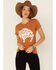 Image #1 - Bandit Women's Roam Sweet Roam Graphic Short Sleeve Tee, Cognac, hi-res