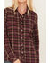 Image #3 - North River Women's Plaid Print Long Sleeve Button Down Flannel Shirt, Purple, hi-res