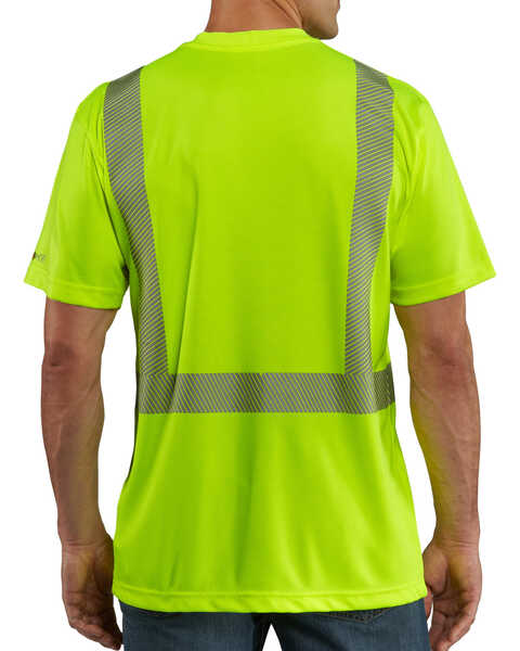 Image #3 - Carhartt Force High-Vis Short Sleeve Class 2 T-Shirt - Big & Tall, Lime, hi-res
