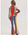 Image #3 - Wrangler X Lainey Wilson Girls' Rodeo Striped Bell Bottom Stretch Flare Jeans, Red, hi-res