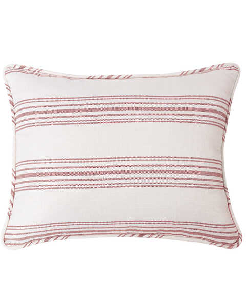Image #1 - HiEnd Accents Prescott Red Stripe Pillow Sham Set - Queen , Red, hi-res