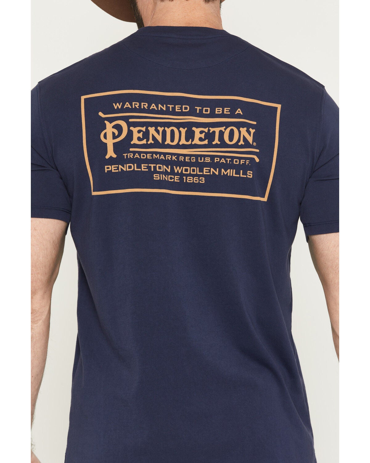 Image #4 - Pendleton Men's Vintage Logo Heavyweight Short Sleeve Graphic T-Shirt, Navy, hi-res