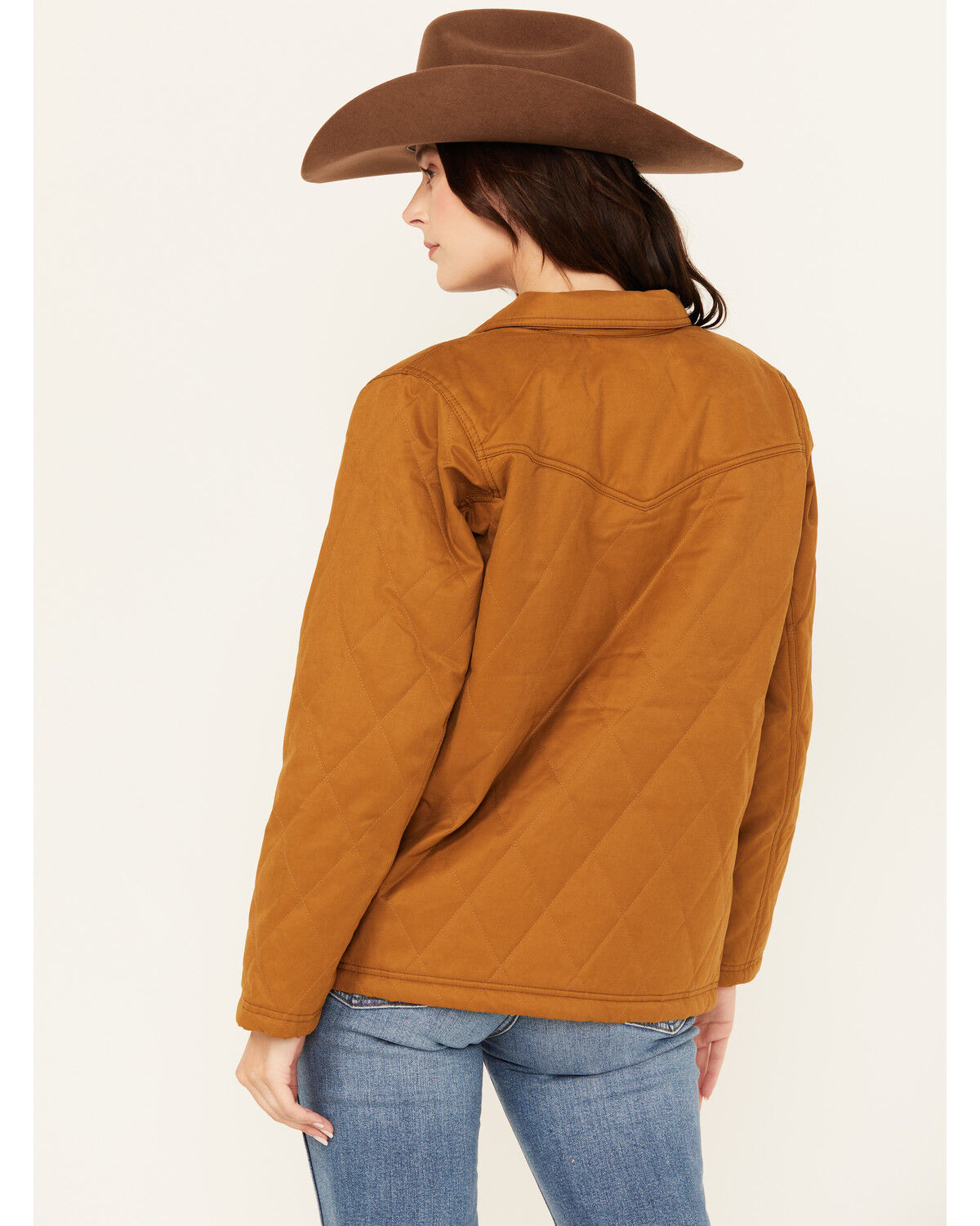 Image #4 - Ariat Women's Grizzly Quilted Barn Jacket, Brown, hi-res