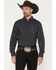 Image #1 - Ariat Men's Wheaton Steer Head Print Fitted Long Sleeve Western Shirt, Black, hi-res