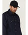 Image #2 - Forge Workwear Men's FR Solid Long Sleeve Snap Work Shirt, Navy, hi-res