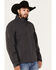 Image #2 - Ariat Men's Logo 2.0 Embroidered Zip Softshell Jacket - Tall, Dark Grey, hi-res