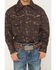 Image #3 - Cowboy Hardware Boys' Branding Iron Long Sleeve Snap Stretch Western Shirt, Brown, hi-res
