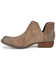 Image #2 - Born Women's Distressed Taupe Kerri Full-Grain Fashion Bootie - Round Toe, Taupe, hi-res