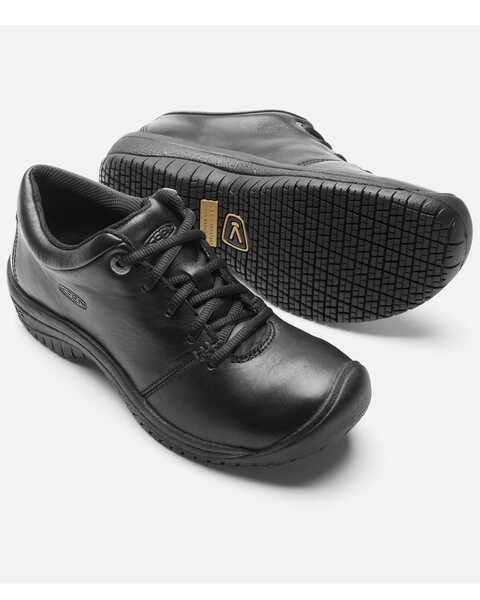 Keen Women's PTC Oxford Work Shoes - Round Toe, Black, hi-res
