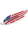 Image #1 - Montana Silversmiths USA Flag Hat Feather , Silver, hi-res