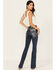 Image #1 - Grace in LA Women's Medium Wash Mid Rise Stretch Bootcut Jeans , Medium Wash, hi-res