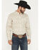 Image #1 - RANK 45&reg; Men's Shadow Alley Geo Print Long Sleeve Button-Down Stretch Western Shirt, Tan, hi-res