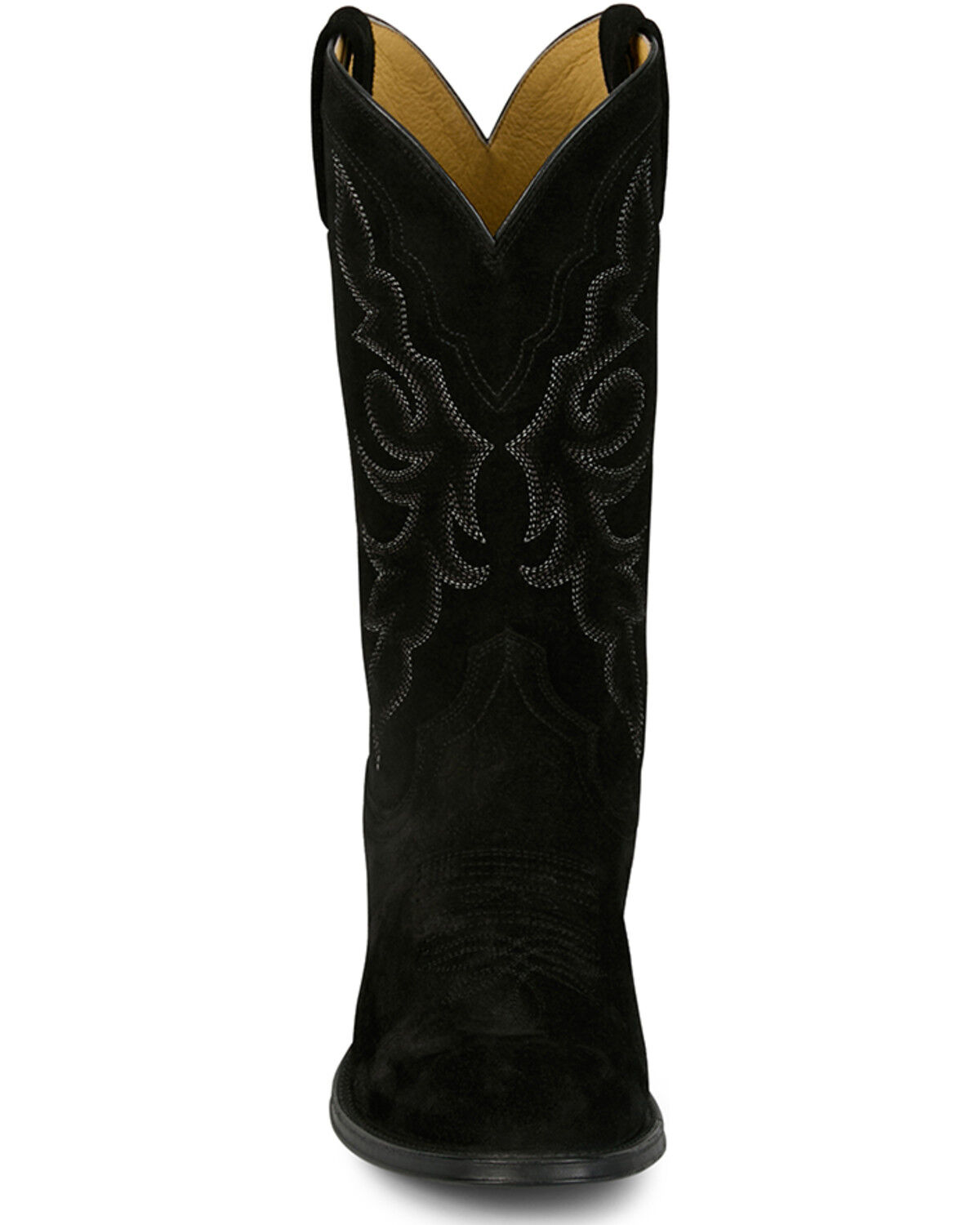 Image #4 - Tony Lama Men's Plano Suede Western Boots - Round Toe, Black, hi-res