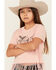 Image #2 - Buttercup Girls' Herd That Fringe Short Sleeve Graphic Tee, Pink, hi-res