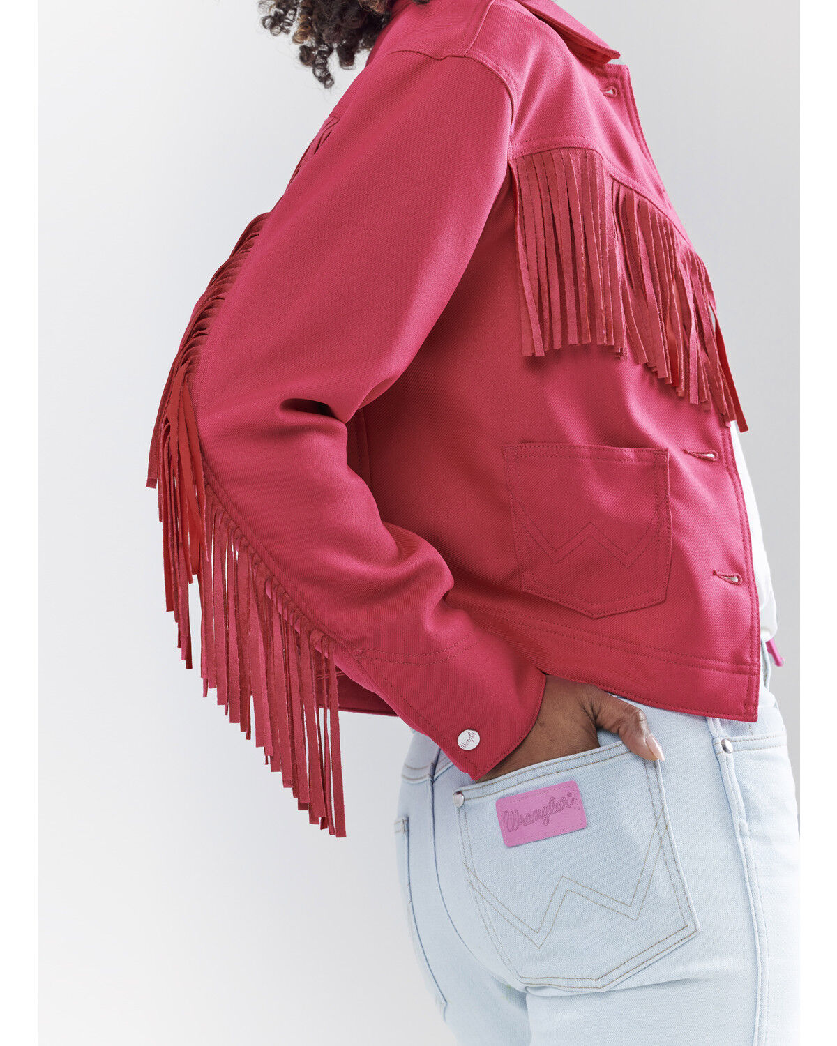 Image #5 - Wrangler® X Barbie™ Women's Fringe Wrancher Jacket, , hi-res