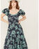 Image #2 - Free People Women's Sundrenched Floral Short Sleeve Maxi Dress , Green, hi-res