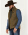 Image #2 - Justin Men's Austin Softshell Vest, Olive, hi-res