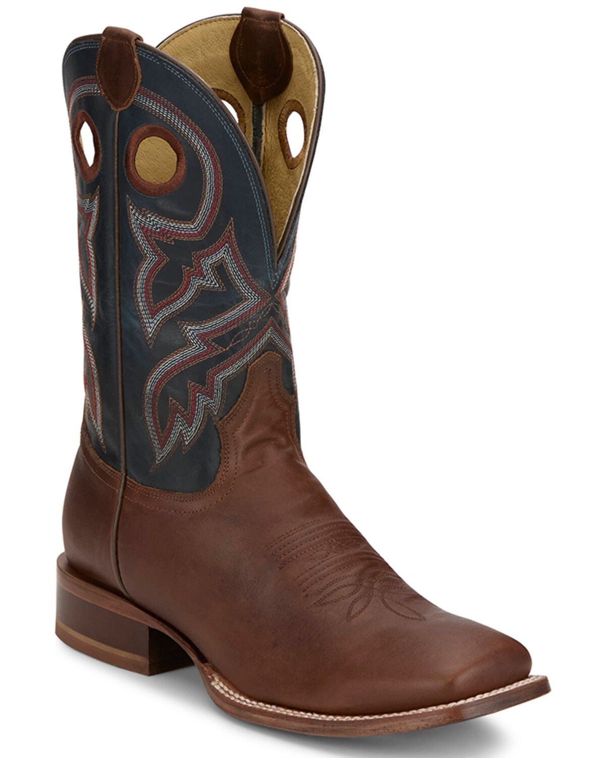 Tony Lama Men's Lars Western Boots - Broad Square Toe, Brown, hi-res