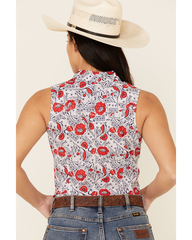 womens sleeveless western shirts