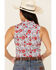 Wrangler Women's Americana Floral Print Sleeveless Snap Western Core Shirt, Red/white/blue, hi-res