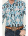 Image #3 - Rock & Roll Denim Men's Southwestern Print Long Sleeve Pearl Snap Stretch Western Shirt, Turquoise, hi-res