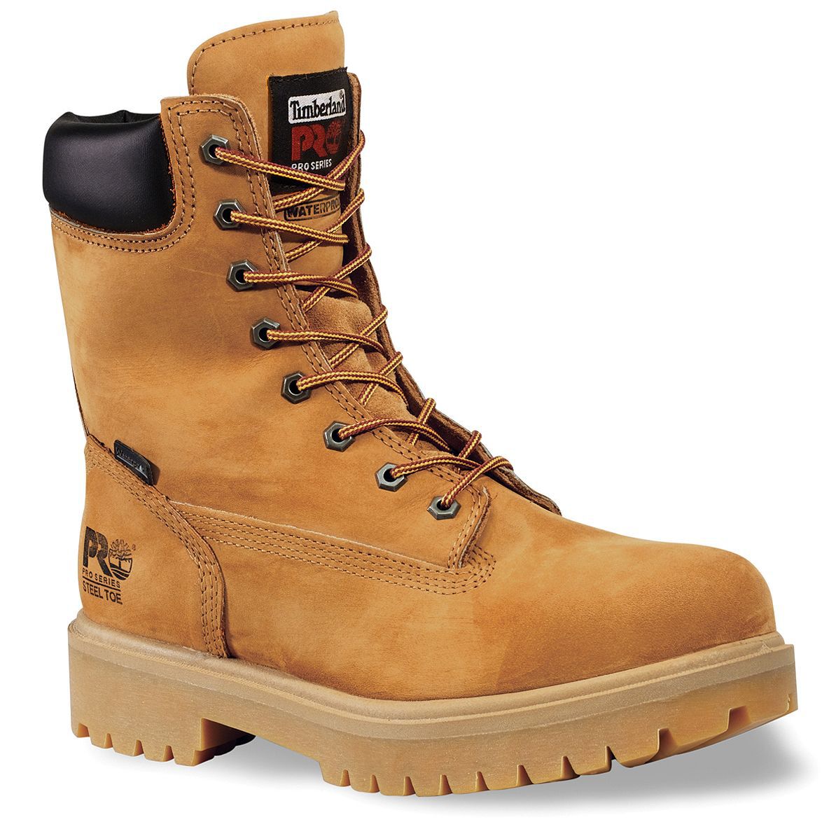 Timberland Pro Men's 8" Insulated Waterproof Work Boots - Steel Toe, Tan, hi-res