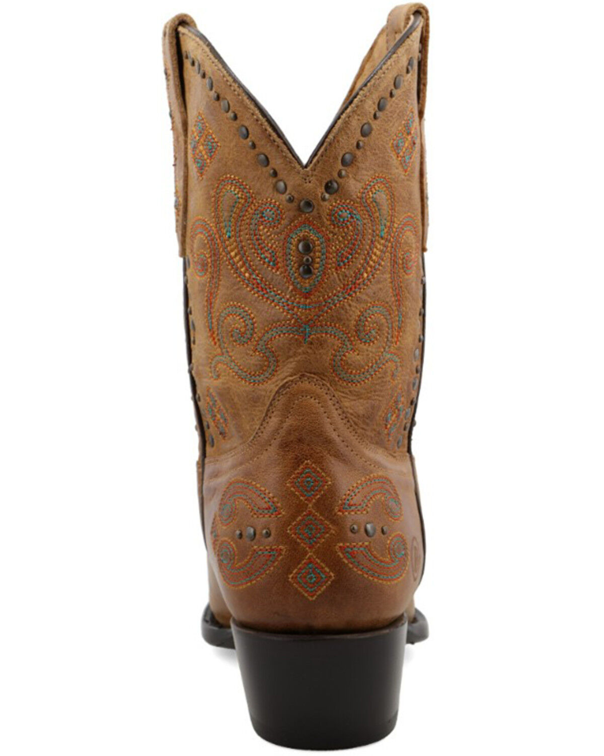 Image #5 - Black Star Women's CellSole Studded Leather Western Boots - Snip Toe, Brown, hi-res