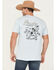 Image #4 - Ariat Men's Cactus Roper Short Sleeve Graphic T-Shirt, Light Blue, hi-res