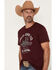 Image #2 - Cinch Men's Boot Barn Exclusive Jean Co. Short Sleeve Graphic T-Shirt, Burgundy, hi-res
