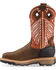 Image #3 - Justin Men's Roughneck EH Waterproof Work Boots - Steel Toe, Brown, hi-res