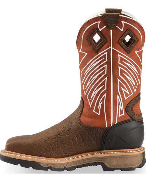 Justin Men's Roughneck EH Waterproof Work Boots - Steel Toe, Brown, hi-res