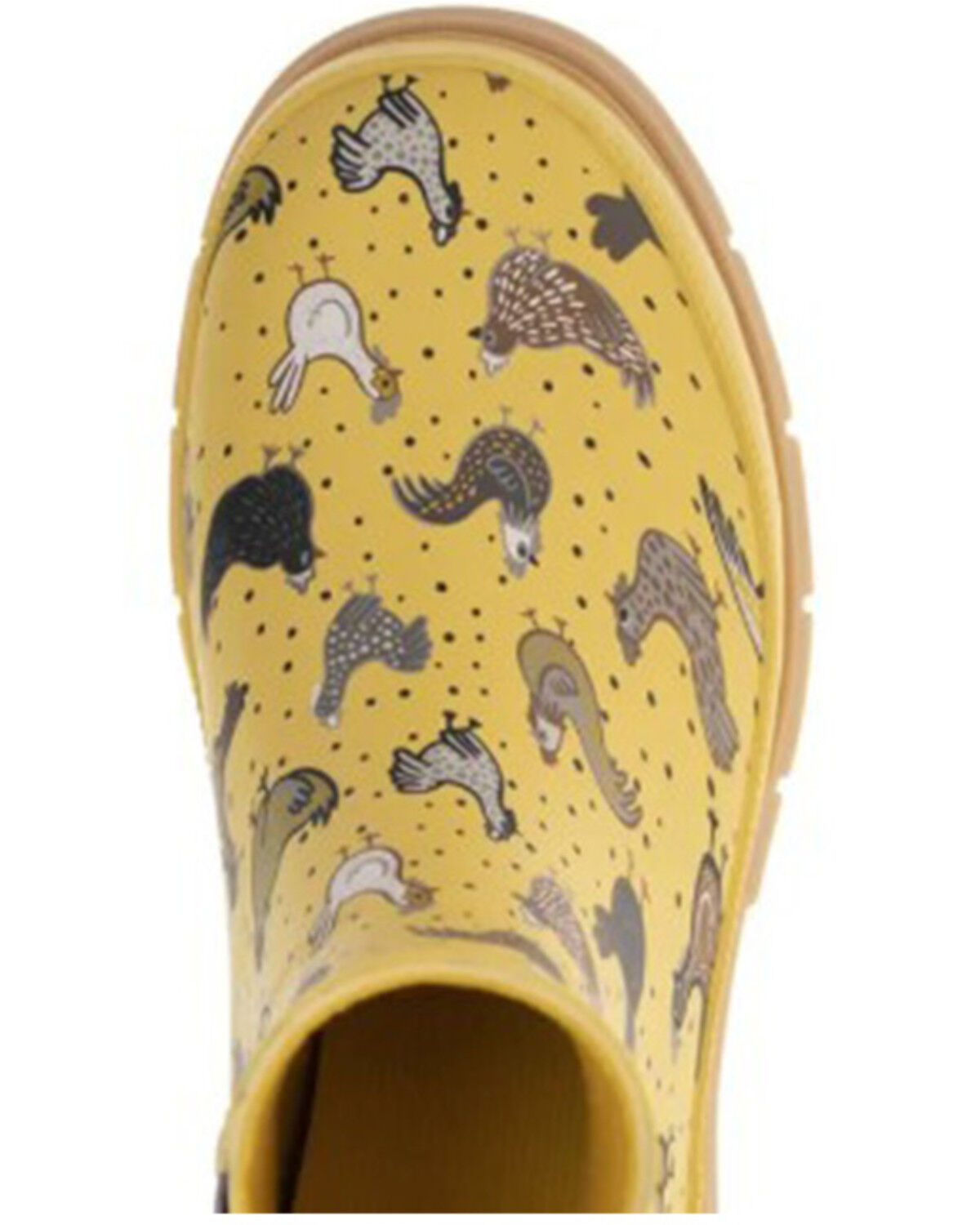 Image #6 - Western Chief Women's Hen Frenzy Chelsea Rain Boots - Round Toe, Yellow, hi-res