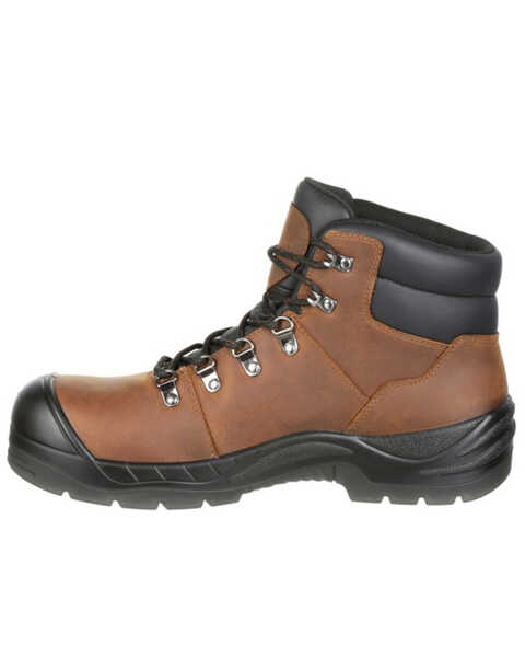 Image #3 - Rocky Men's Worksmart Internal Met Guard Work Boots - Composite Toe, Brown, hi-res