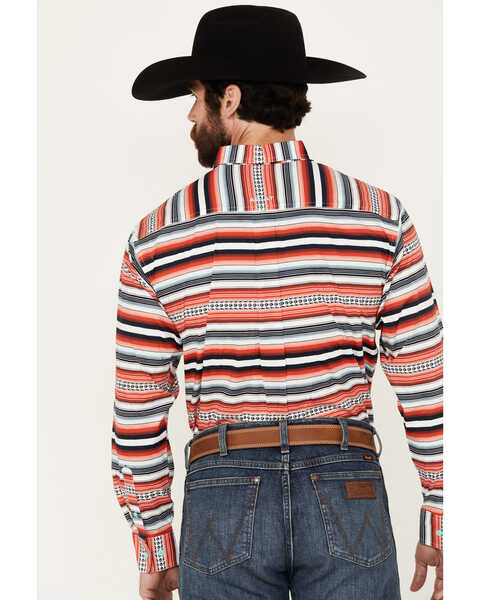 Image #4 - Ariat Men's Oren Print Long Sleeve Button-Down Western Shirt, Red, hi-res