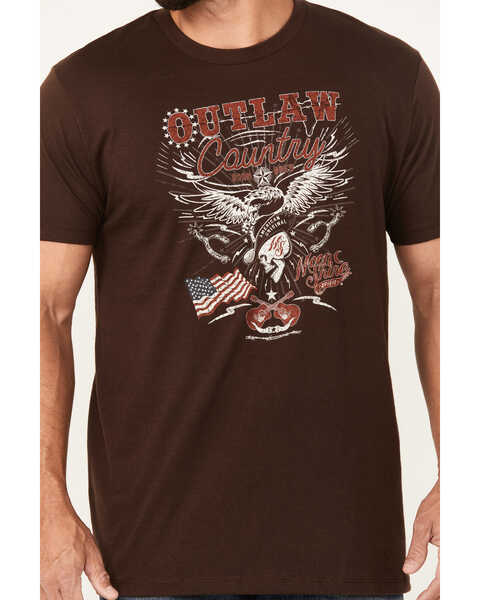 Image #3 - Moonshine Spirit Men's Outlaw Racing Short Sleeve Graphic T-Shirt, Brown, hi-res