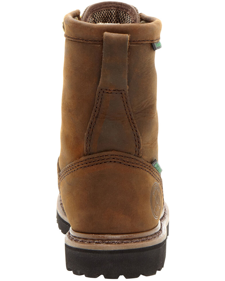 Georgia Boys' Insulated Outdoor Waterproof Lace-Up Boots, Tan, hi-res