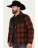Pendleton Men's Buffalo Plaid Print Wool Timberline Shirt Jacket, Olive, hi-res