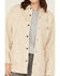 Image #3 - Carhartt Women's Loose Fit Brushed Fleece Snap Shacket, Oatmeal, hi-res