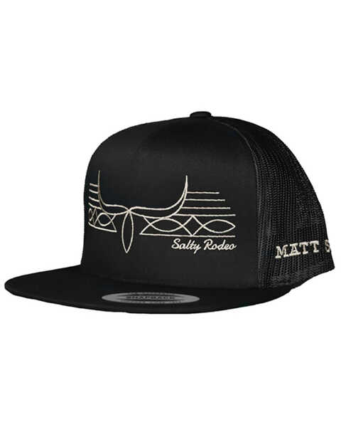 Salty Rodeo Men's Logo Embroidered Ball Cap , Black, hi-res