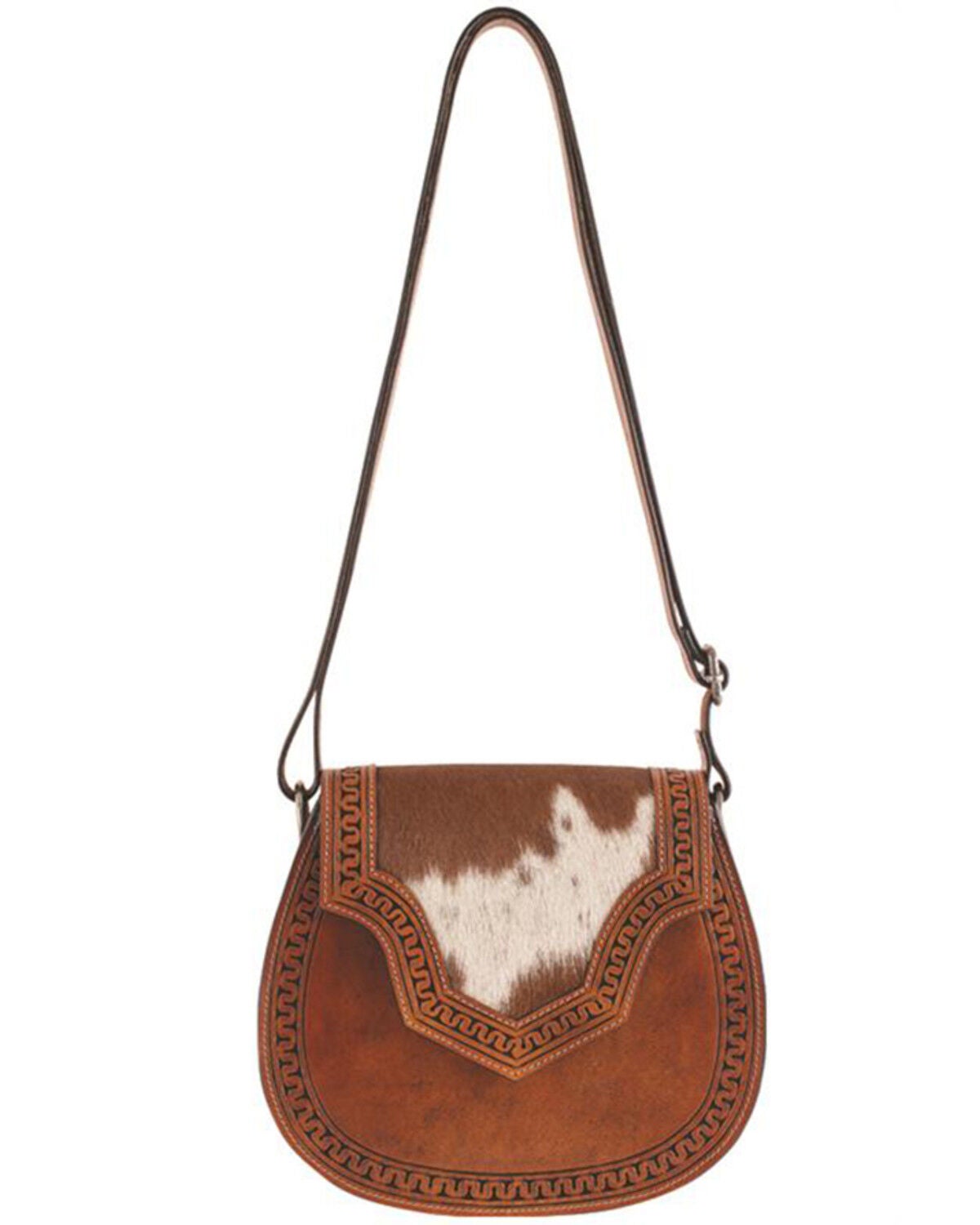 Justin Women's Serpentine Hairon Crossbody Bag, Brown, hi-res