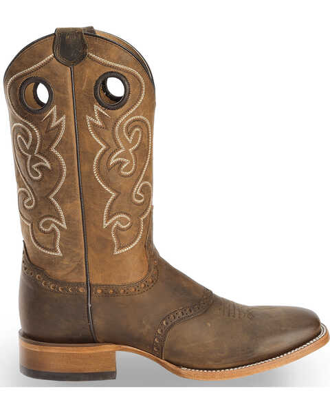 Cody James Men's Saddle Vamp Western Boots - Broad Square Toe, Brown, hi-res