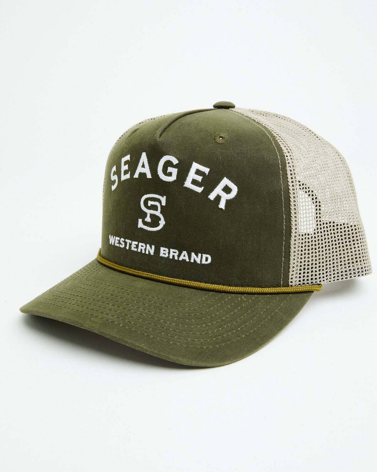 Image #1 - Seager Men's Branded Ball Cap, Green, hi-res